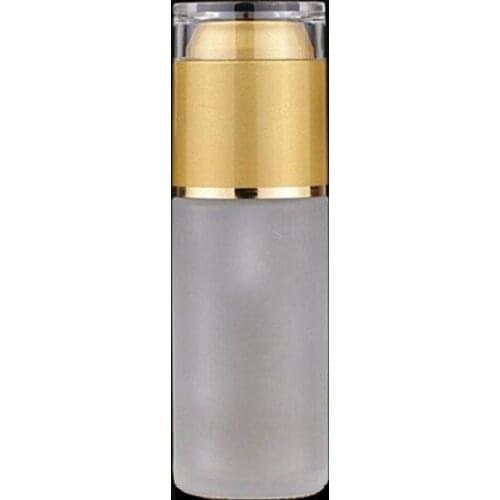 500pcs 50ml Empty Frosted Glass Emulsion Essential Oil Bottle With Acrylic Lid Press Pump Head new