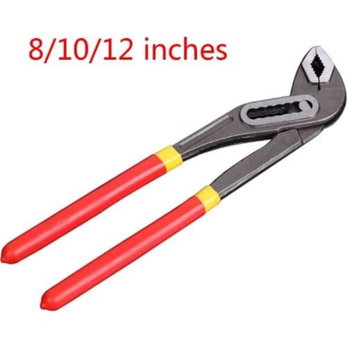8 / 10 / 12 Inch Water Pump Pliers Quick-release Plumbing Pliers Havy Duty Straight Jaw Groove Joint Plier Manual Hand Tools