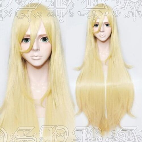 Anime Angels of Death Rachel Gardner Ray Cosplay Wigs 100cm Long Golden Heat Resistant Synthetic Hair Wig + Wig Cap