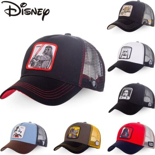 New Brand Anime Star Wars Mickey Snapback Cotton Baseball Cap Men Women Hip Hop Dad Mesh Trucker Hat Dropshipping