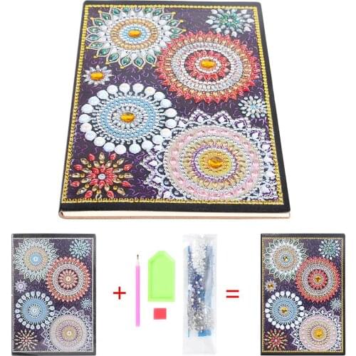 50 Pages Diamond Painting Notebook DIY Mandala Special Shaped Diamond Embroidery Cross Stitch A5 Notebook Diary Book