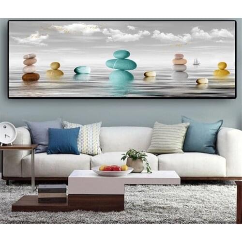 Large diy Diamond Painting Modern art, Abstract Sea Surface Colorful Stone diamond mosaic full drill diamond embroidery A702