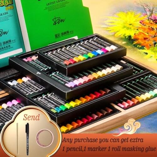 Delgreen Professional Soft Oil Pastel 12/24/36/60 Color Non-Toxic Washable Oil Painting Stick/Pastel/Crayon Drawing Art Supplies