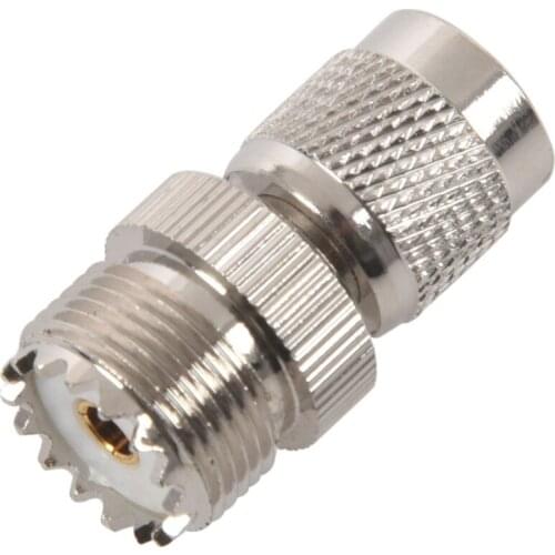Hot TNC Male to PL259 UHF Female Adapter Connector,silver