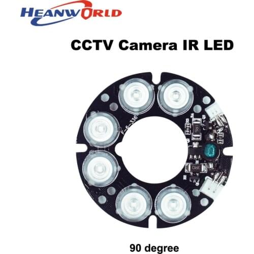 Heanworld 6 beautiful array LED IR Leds Infrared IR Board 90 degree for Security CCTV Camera 60 diameter camera IR LED board