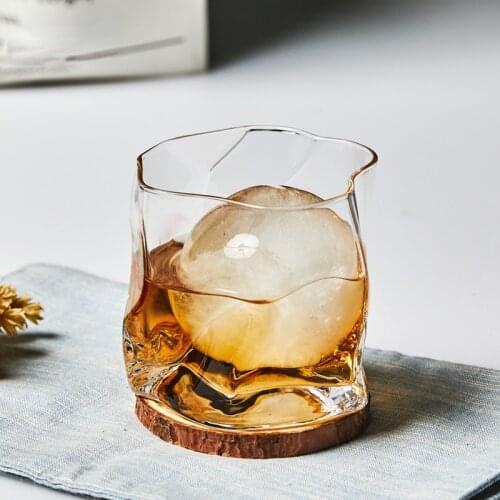 Crystal Irregular Japanese Whiskey Glass Foreign Wine Glass Japanese Creative Shaped Beer Glass Cup Classic Crystal Spirit Glass