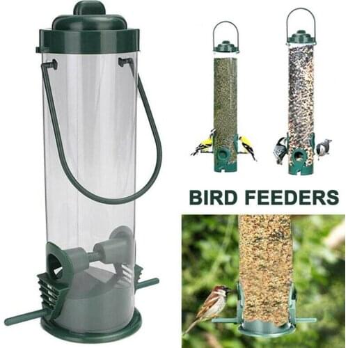 Pet Bird Feeder Bucket Hanging Type Outdoor Plastic Bucket Tree Pet Decoration Bird Feeder