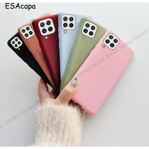 Candy Colors Matte Phone Case For Galaxy M32 A22 4G Slim Soft Silicone Cover For Samsung SM-M325FV SM-M325F DS SM-M325F SM-A225F