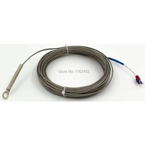 FTARR01 K E type 10m metal screening cable 5mm 6mm diameter hole ring head thermocouple temperature sensor