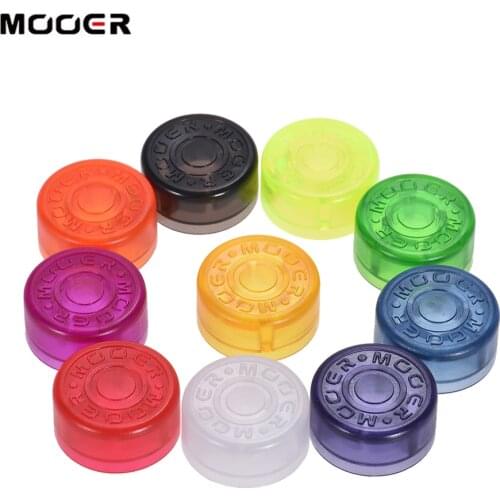 MOOER 10pcs Footswitch Topper Protector Colorful Plastic Bumpers for Guitar Effect Pedal(Random Color Delivery) Guitar Parts