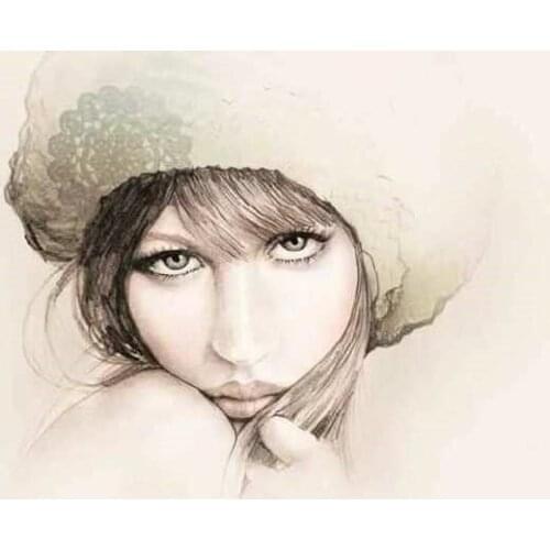 New Beauty girl sewing kit Top Quality Embroidery Needlework 14CT Unprinted Art Cross Stitch Kits DIY Handmade Decor