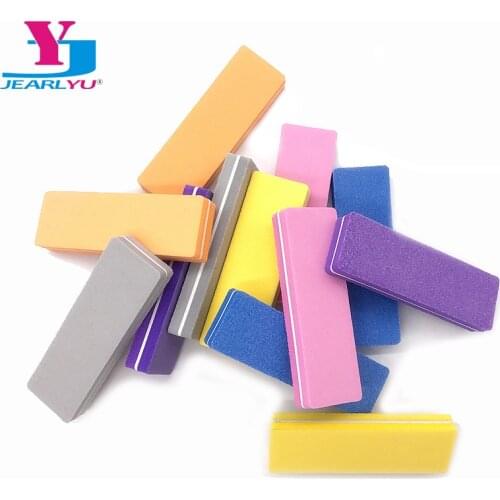 Multicolor Nail File Buffer Sponge Mini Nail File Block Buffer Sanding 100/180 Professional Nail Art Tools Salon Lime a ongle