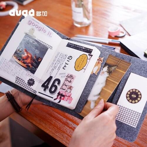 Simple Notebook Wool felt Journal Diary Planner Notepad for Kids Gift Korean Stationery School Office Supplies