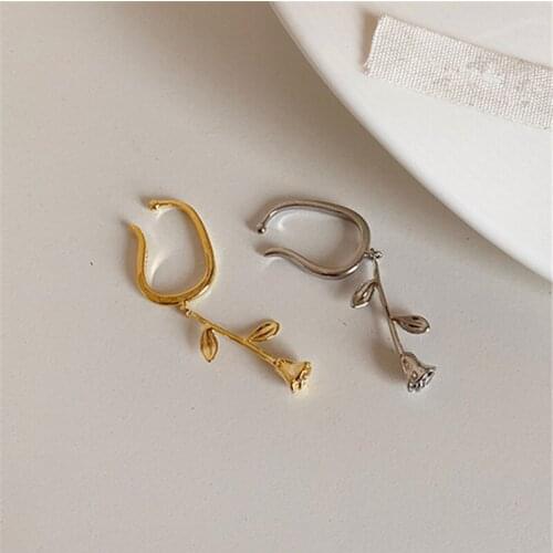 IOY IRENE Bohemia Geometric Rose Flower Tassels Eardrop Earrings For Women Real Gold Plated Fashion Jewelry Accessories