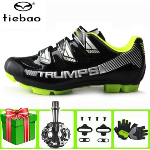 TIEBAO Sapatilha Ciclismo Mtb Cycling Shoes Men sneakers Women add SPD Cleat set Outdoor Mountain Bike Bicycle sports shoes
