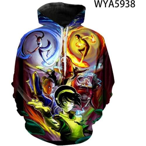 3D Printed Hoodies Avatar The Last Airbender Men Women Children Fashion Pullover Boy Girl Kids Sweatshirts Streetwear Jacket