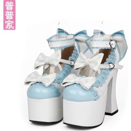 Princess sweet lolita shoes Summer and spring super high heel cute princess shoes super queen Lolita shoes fashion women pu9896
