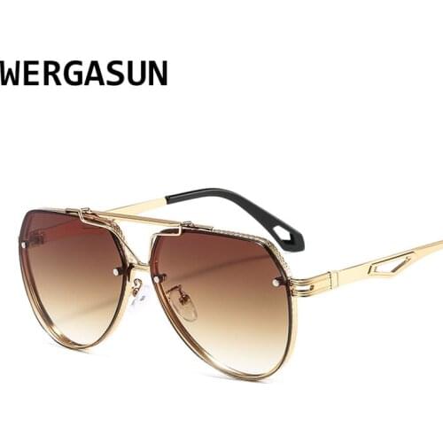 WERGASUN Vintage Round Metal Sunglasses Men Driving Black Retro Mirror Sun Glasses Lady Shade Sunglasses UV400 Oculos De Sol