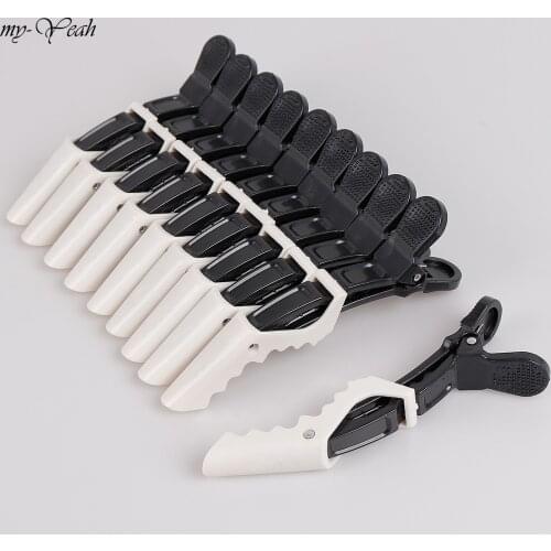 10Pcs Hairdressing Alligator Plastic Hair Clips Clamps Holding Hair Section Claw Bow Hairpins Hair Styling Accessories DIY Home