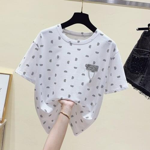 New Vogue printing T Shirt Fashion Women Harajuku T Shirt Femal T Shirts Summer Tops Loose Tee Woman Clothing white t shirts