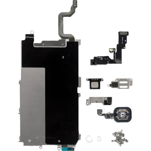 1 Set 8Pcs Full Set Spare Parts for Apple iPhone 6 LCD Home Button Speaker Flex Cable Front Camera Mobile Phone Accessories