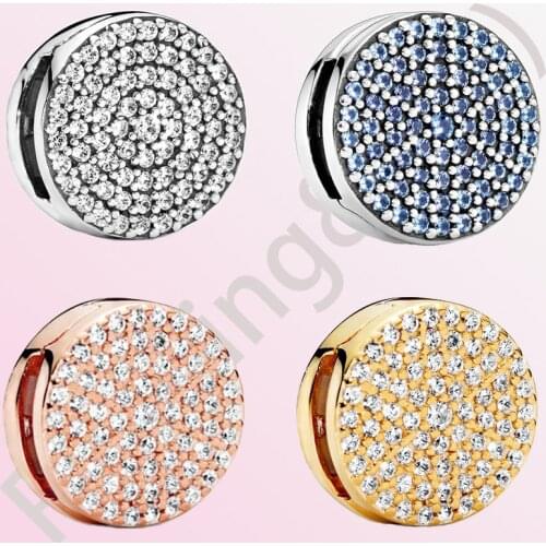 100% 925 Sterling Silver Beads Reflexion 4 colors Logo Clip Charms fit Original Pandora Reflexions Bracelets Women DIY Jewelry