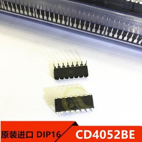 10PS CD4052BE upright DIP-16 multiplexer signal separator original products