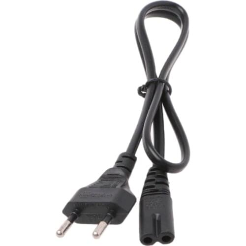 2-Prong Pin AC EU Power Supply Cable Lead Wire Power Cord For Desktop Laptop