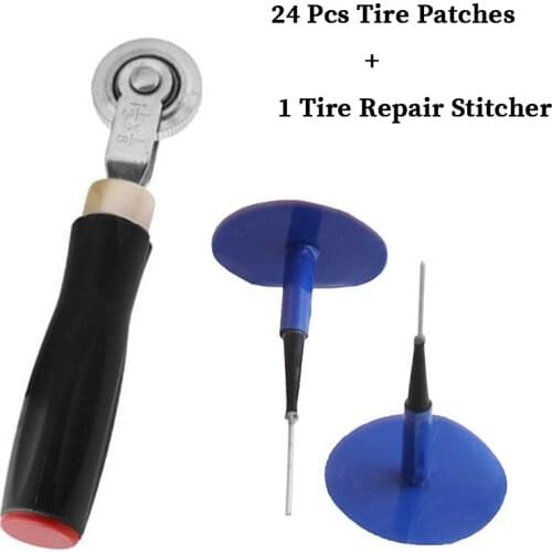 48 x 6mm Tyre Repair Plug Patch and Tire Repair Stitcher for Car Motorcycle Bike Bicycle Scooter