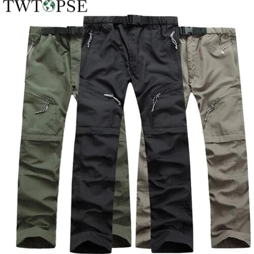 TWTOPSE 2 in 1 Cycling Pants Quick Dry Removable Men Women Outdoor Sport Trousers MTB Bike Bicycle Hiking Climbing Downhill Pant