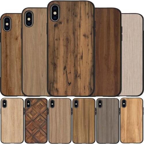 Wood textures black Silicone Phone Case For iPhone 12 XR XS Max 5 5S SE 2020 6 6S 7 8 PLUS X 11Pro Max 11 Cover
