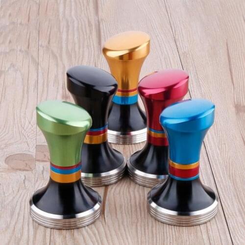 58mm Espresso Tamper Easy to Use Flat Base Stainless Steel Manual Barista Coffee Maker Grinder for Home Handmade