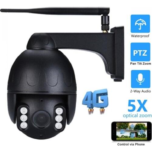 OwlCat HD 2MP 5MP 3G 4G SIM Card Wifi IP Camera PTZ Bullet Outdoor 5X ZOOM Video Audio CCTV Security Camera 128G SD Card Slot