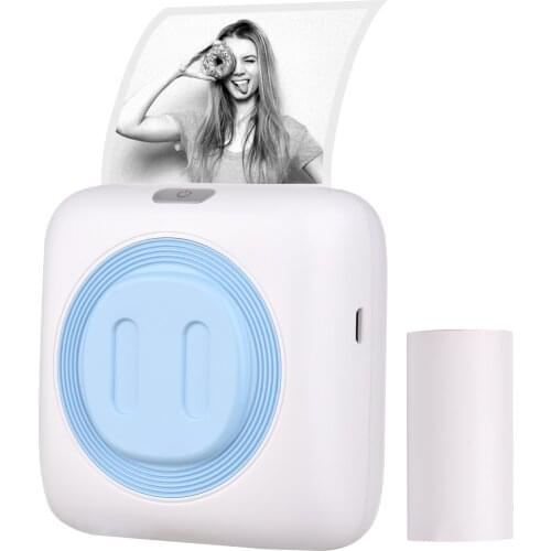 Mini Pocket Thermal Photo Printer All-in-One Portable Wireless BT Mobile Printer Label Maker for Android & iOS for Picture Memo