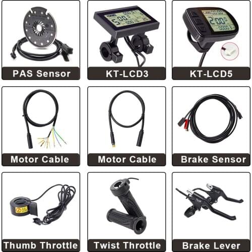 Ebike Controller Parts Brake Sensor KT LCD Display LCD3 LCD5 E bike Motor Extension Cable Brake Lever Twist Throttle PAS Sensor