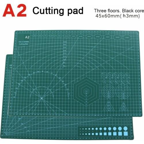 A2 Double-sided Black Core Cutting Pad Advertising Design Carving Model Board Medium Knife Scale Board Office Paper Cutting Pad