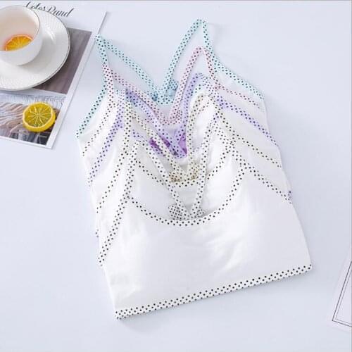 Cute Dots back bow top bra high cotton fabric Vest underwear school students breathable Kids Girl undercloths Bras gift teenager