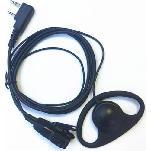 Fashion D shape earhook headphone K plug 2pins for Kenwood Baofeng Wouxun Puxing Weierwei Linton TYT Lisheng etc walkie talkie