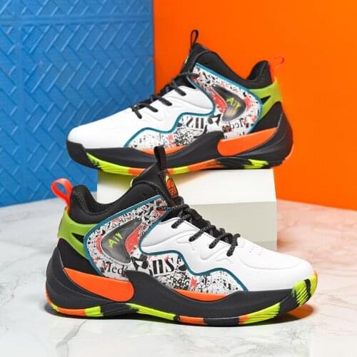 New Unisex Basketball Shoes Men High Top Sports Air Cushion Hombre Athletic Male Boots Women Comfortable Breathable Sneakers