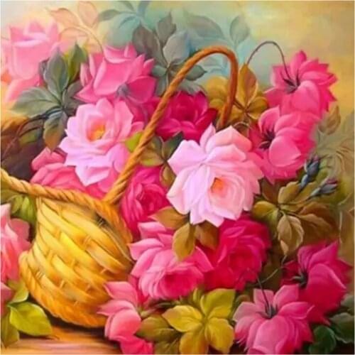 New Arrivals 5D DIY Full Round Diamond Painting Rose Flower Cross Stitch 3D Embroidery Rhinestone Mosaic Home Decor Gift Y1425