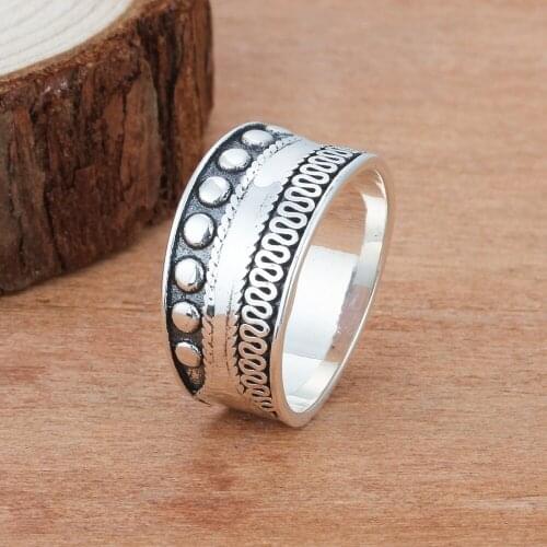 New Vintage Men Rings Simple Finger Ring Wedding Engagement Bands Valentine Day Party Gift Accessories
