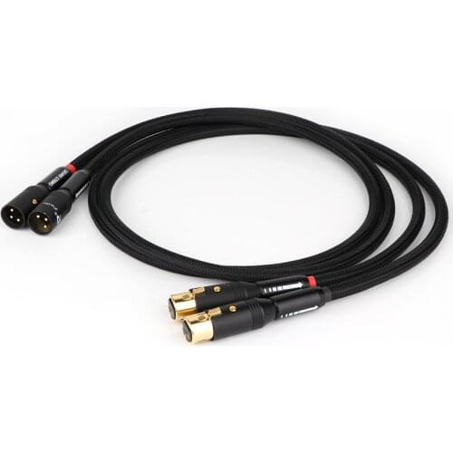 Pair hi-end PCOCC 3 pins XLR interconnect cable hifi audio XLR balanced cable XLR female to XLR male cable wire