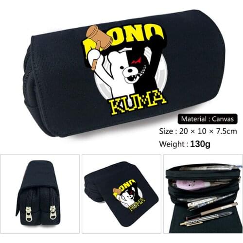 Danganronpa Pencil Case Pen Holder Bag for Boys Girls Childrens Best Gifts School Supplies Mochila