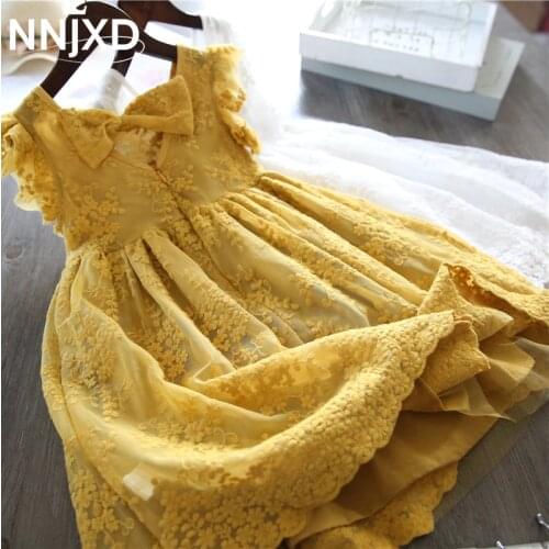 Girls Dress 2020 New Summer Brand Girls Clothes Lace And Flower Design Baby Girls Dress Kids Dresses For Girls Casual Wear 3 8 Y