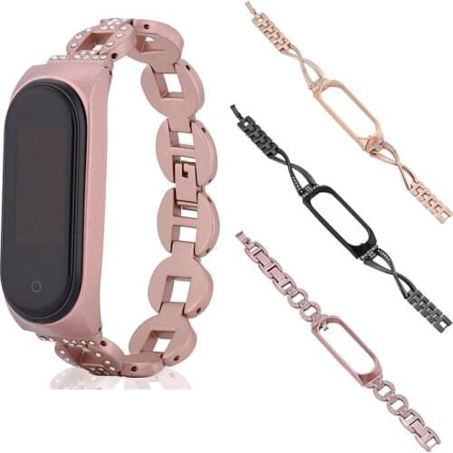Strap For Xiaomi Mi Band 5 4 Stainless Steel Wristband Replacement Jewelry Bracelet For Xiaomi Band 5 MiBand 4 Wrist Strap