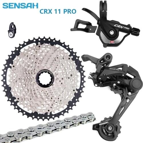 SENSAH CRX11 MTB 11 speed Groupset Shifter Rear Derailleur 11s40T42T 46T 50T 52T Cassette 11s K7 freewheel 11v Chain with Hanger