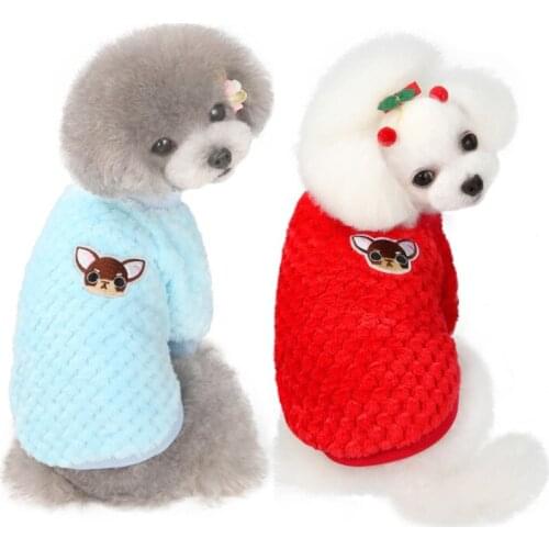 Cute Autumn Winter Warm Pets Vest Puppy Dog Clothes Pet Cat Vest T Shirt Pug Apparel Costumes Dog Clothes for Small Dogs