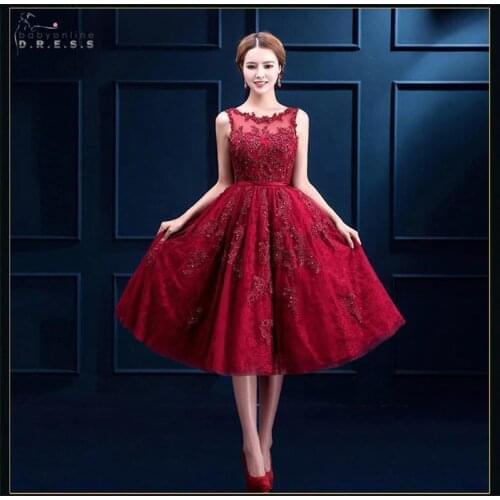 Vestido de Festa Curto Sexy Illusion Lace Short Prom Dresses With Pearls Cheap Tulle A-line Evening Party Dresses Sleeveless