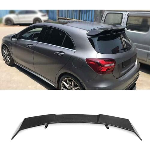 For A Class Carbon Fiber Rear Roof Spoiler Wings for Mercedes Benz W176 A Class A200 A260 A45 AMG 14-2018 Car Styling FRP Black