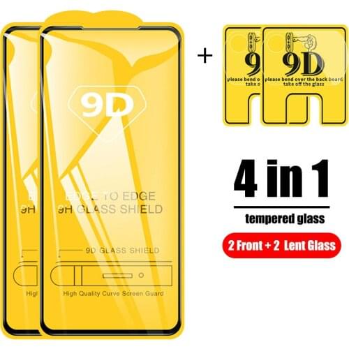 4 In 1 Screen Protector Glass For Xiaomi Poco X3 X3 Pro NFC Transparent Lens Glass For Xiaomi Poco M3 F3 Front And Lens Film